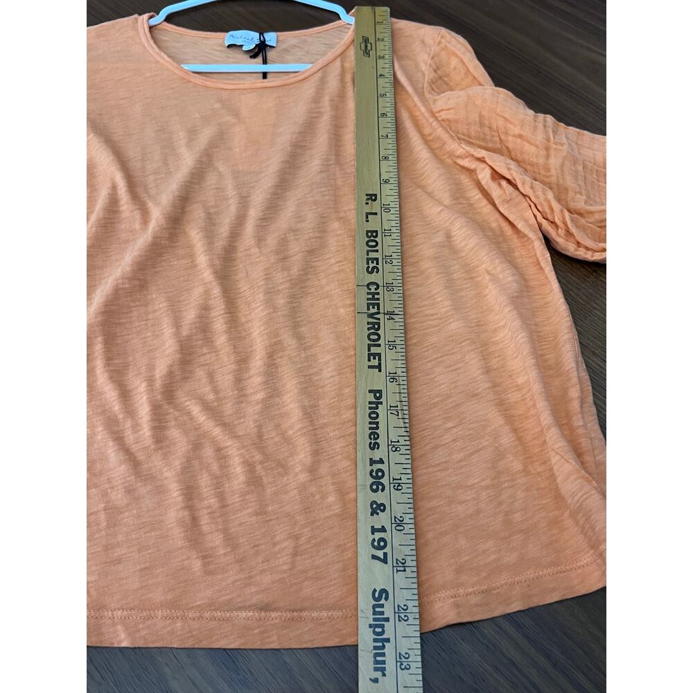 Michael Stars Iliana Fabric Mix Top Marmalade Orange Size M NWT - Picture 6 of 7